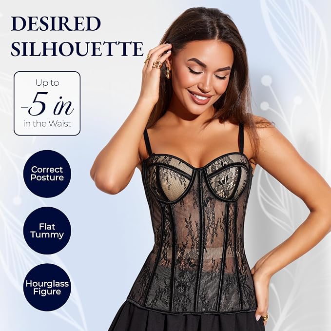 Black Lace - Measure Your Body & Use the Size Chart!