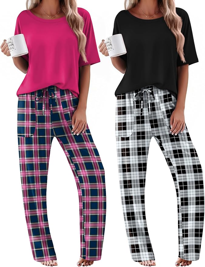 Rose Plaid/Black Plaid