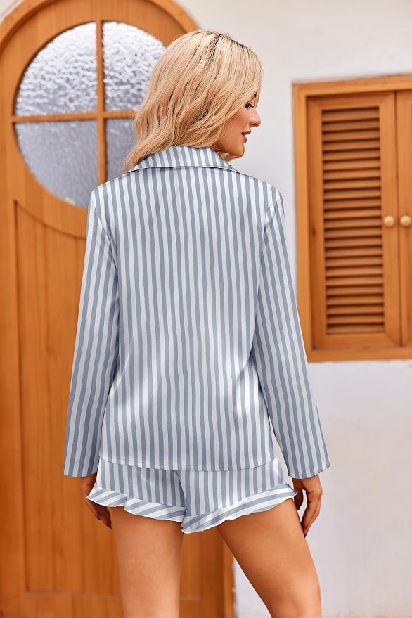 Striped Grey Blue