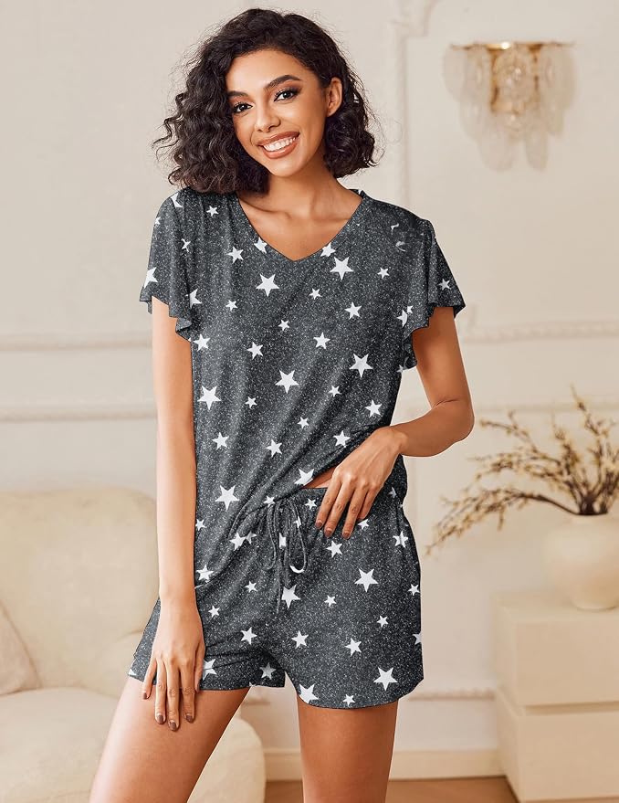 Grey Star/Black Florals