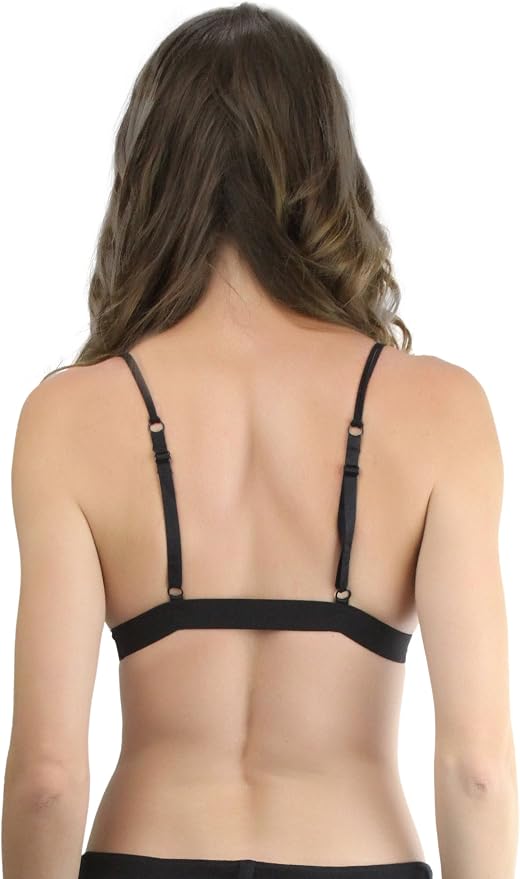 Sheer Outer Lace Trim Skinny - Black