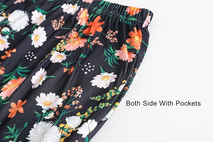 Orange Floral/Black