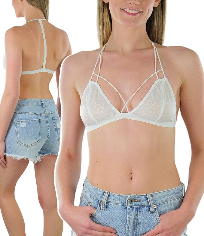 T-strap Lace - White