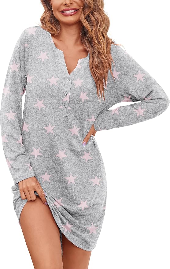 Grey Stars Print