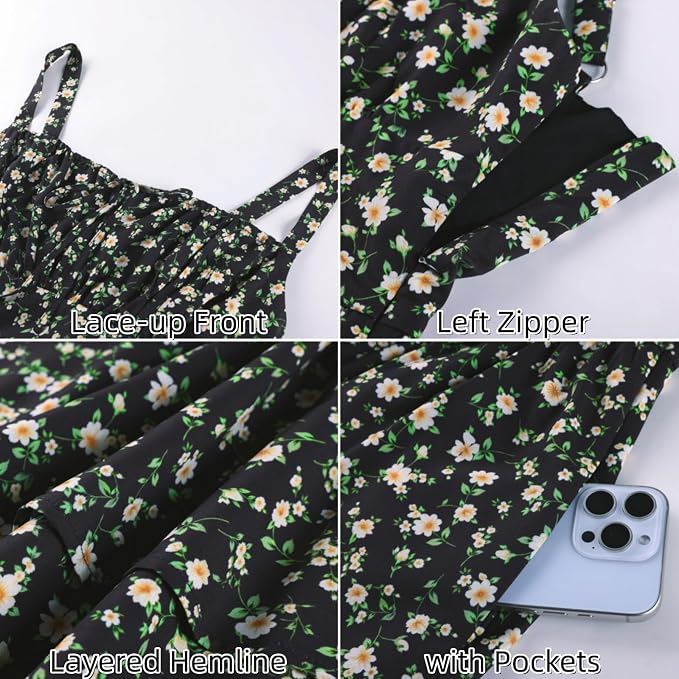 Black Yellow Floral