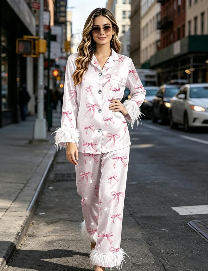 Rhinestone-pink Bow