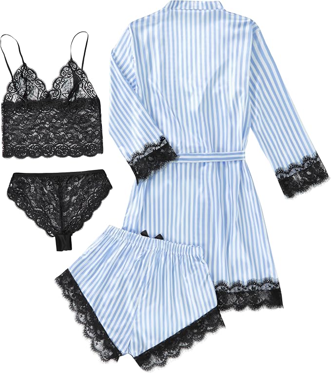 Blue and White Stripes