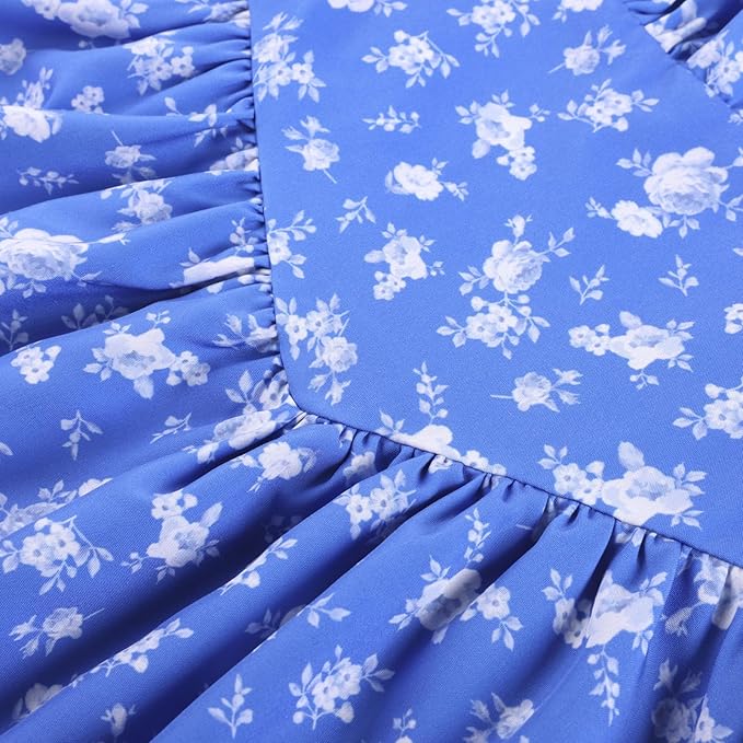 Royal Blue White Floral
