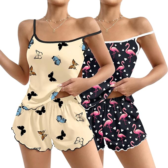 Yellow Butterfly&flamingo
