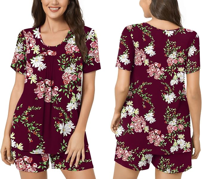 Floral Wine Red