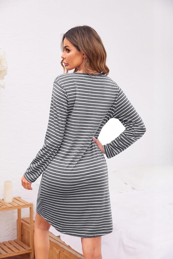 Medium Grey Striped