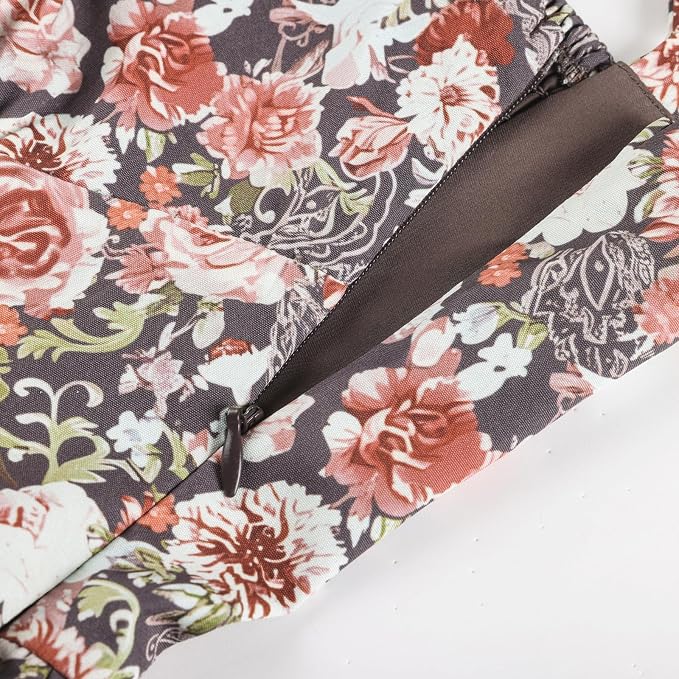 Brown Orange Floral