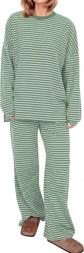 Wide Thin Stripe-pea Green