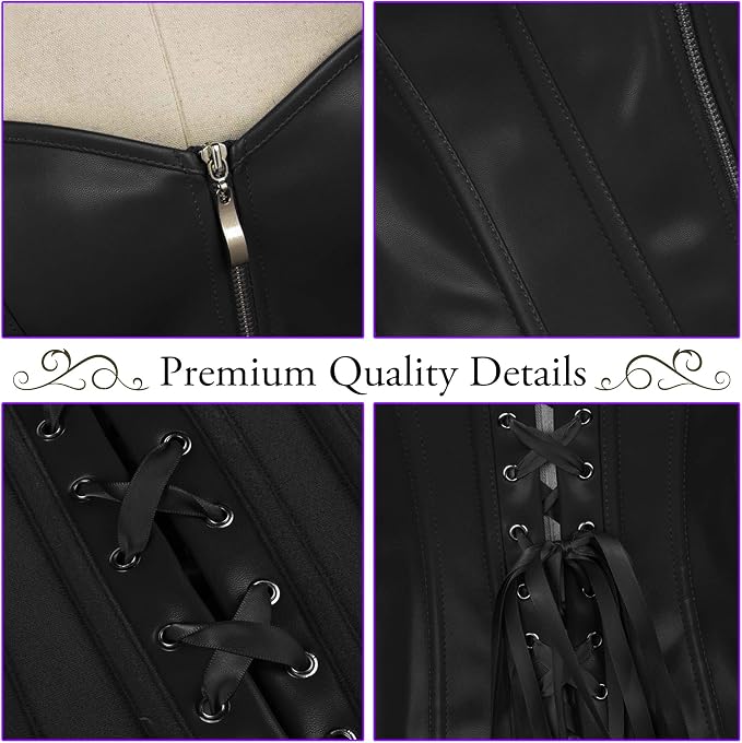 Black Zipper Front