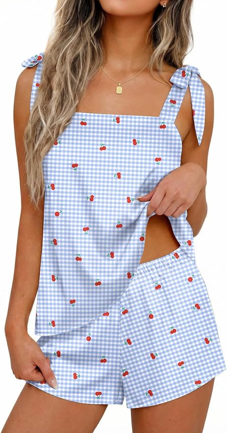 Cherry Blue Plaid
