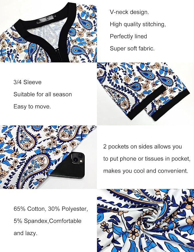 Light Blue Paisley-long