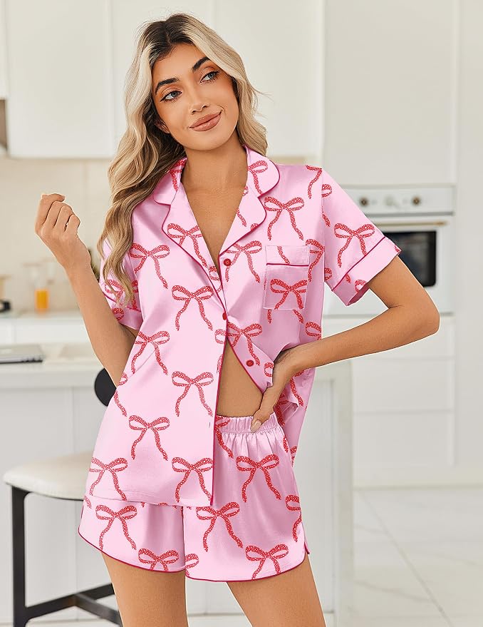 Pink With Red Bow