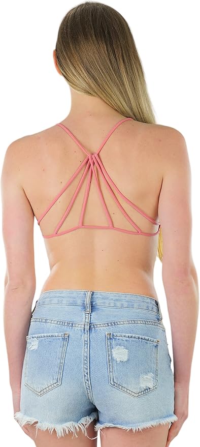 Strappy Back V-neck - Dusty Rose