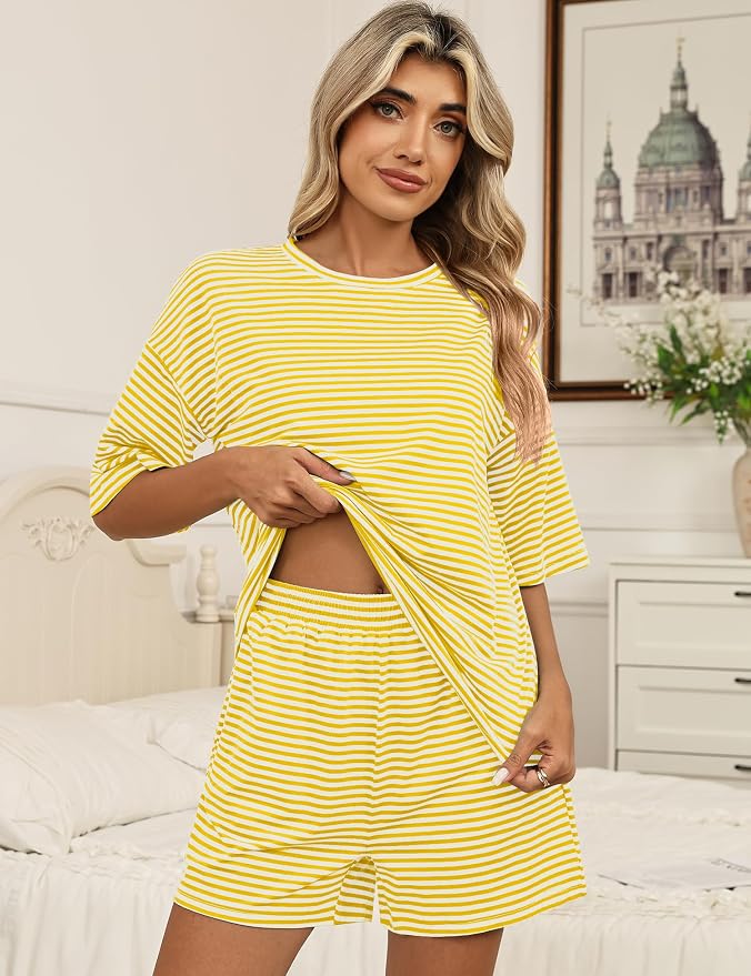 White Yellow Striped