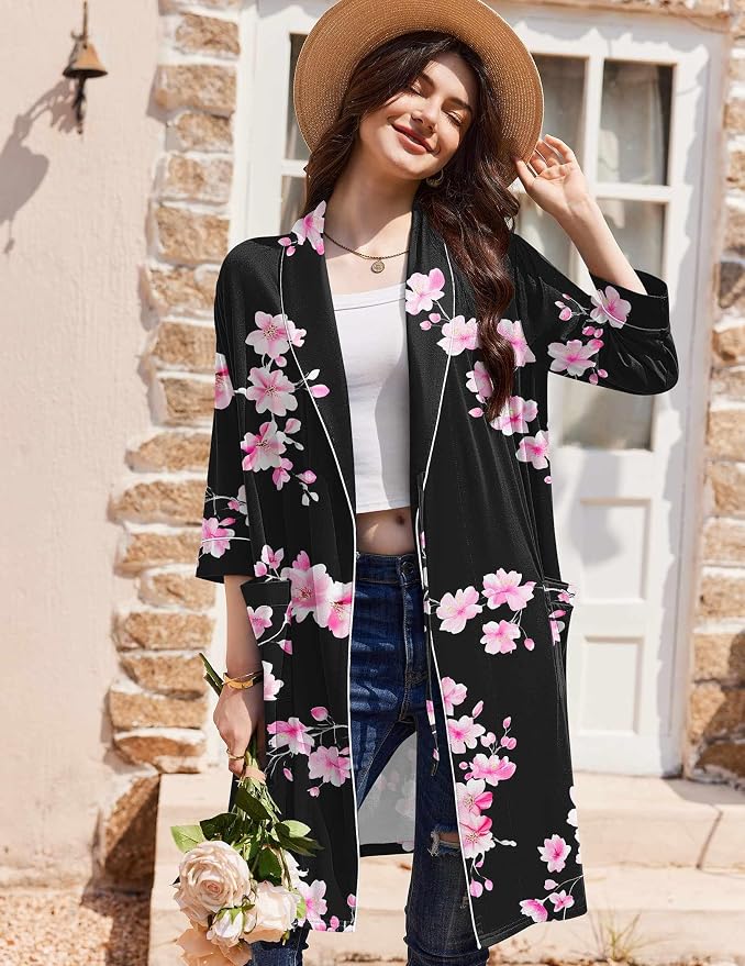Black Pink Flowers