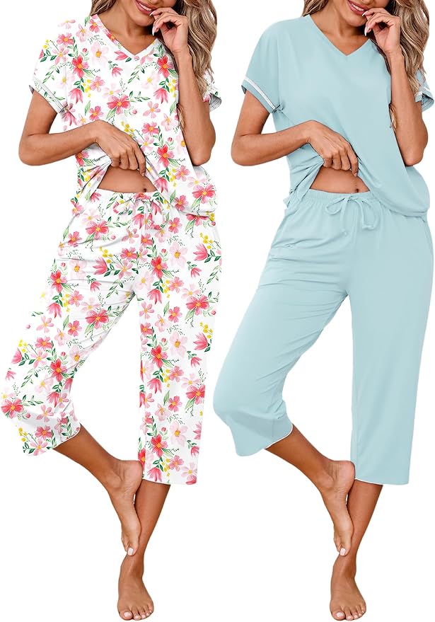 Blue, Pink Floral