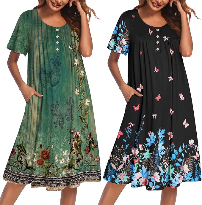Floral Green/Butterfly Black