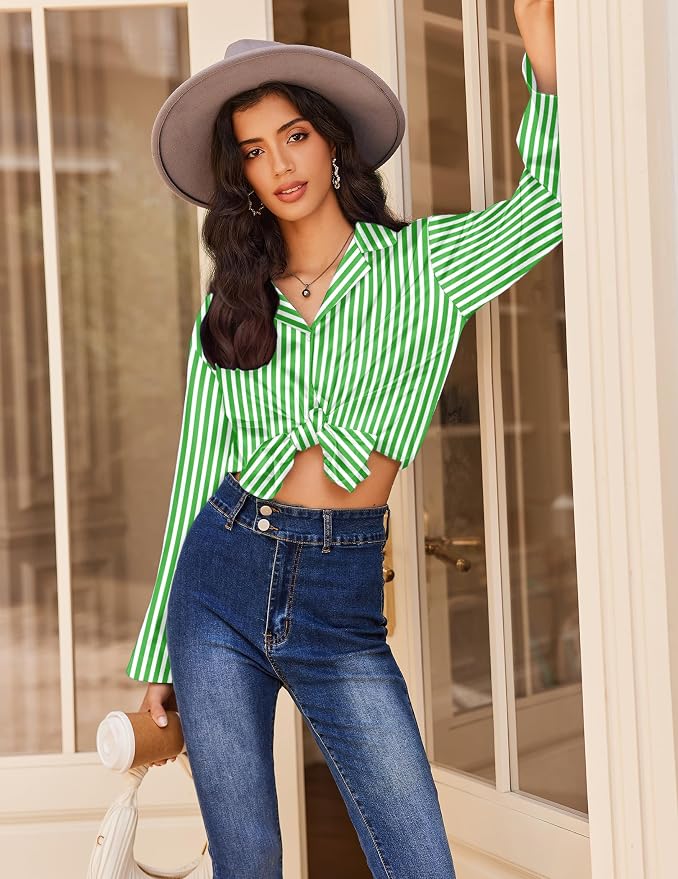 Green White Stripe