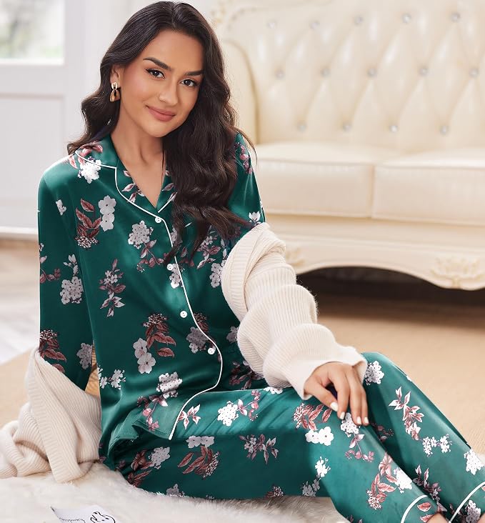 Green With White Floral