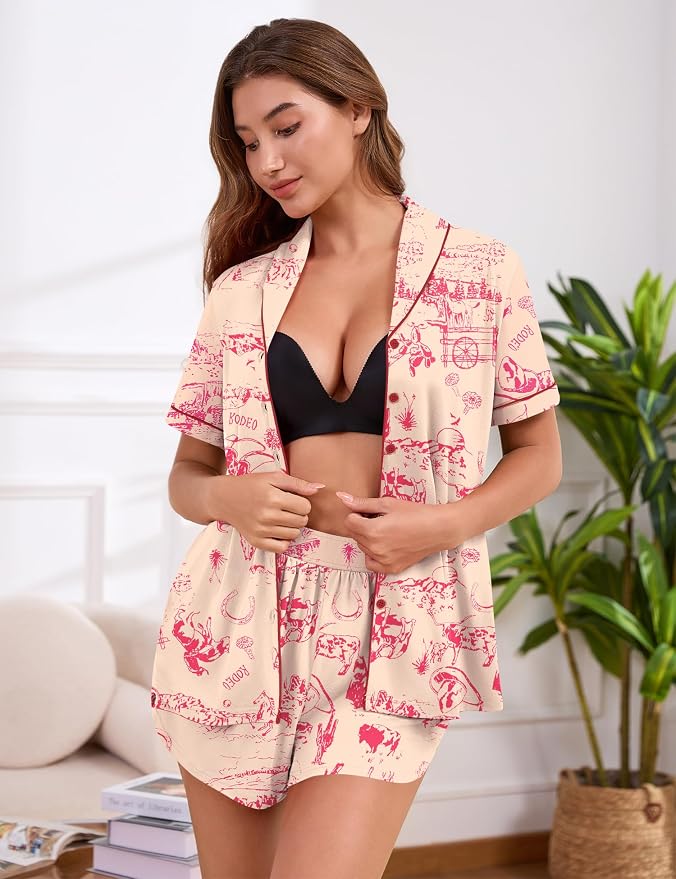 Apricot Pink Cow Print