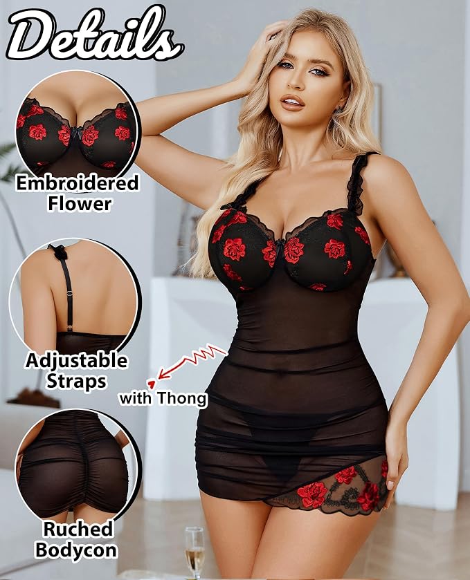 1 Red Floral