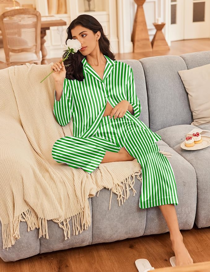 Green White Stripe