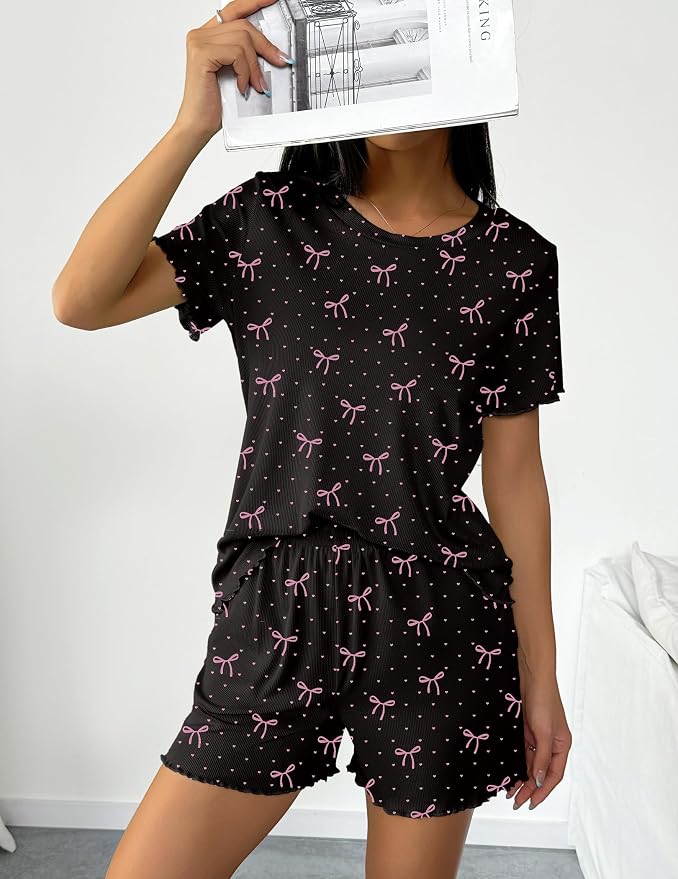 Rose Red Bow/Black Bow