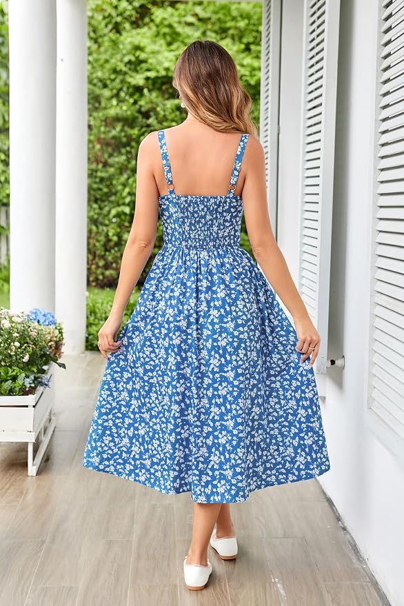 Blue White Floral