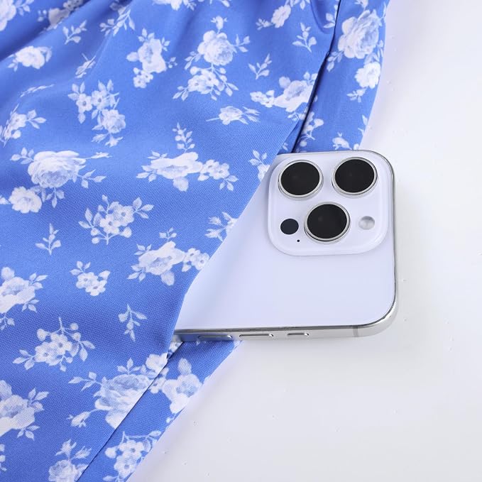Royal Blue White Floral