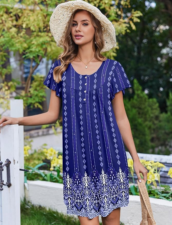Bohemian Flowers Blue/Floral Blue