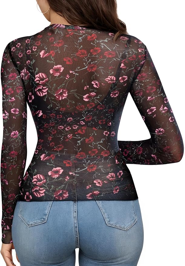 Black Print Flower