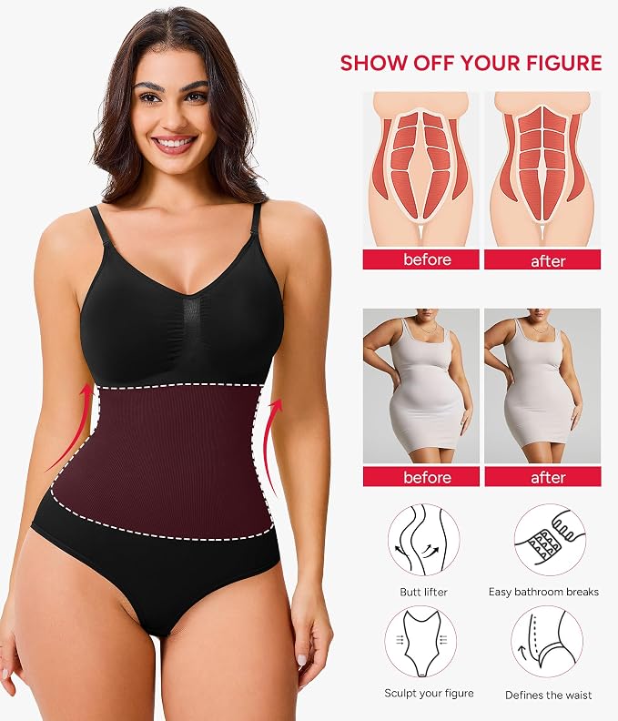 Black V Neck Bodysuit