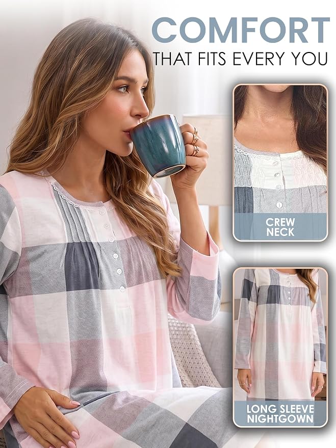 Grey/Pink Plaid