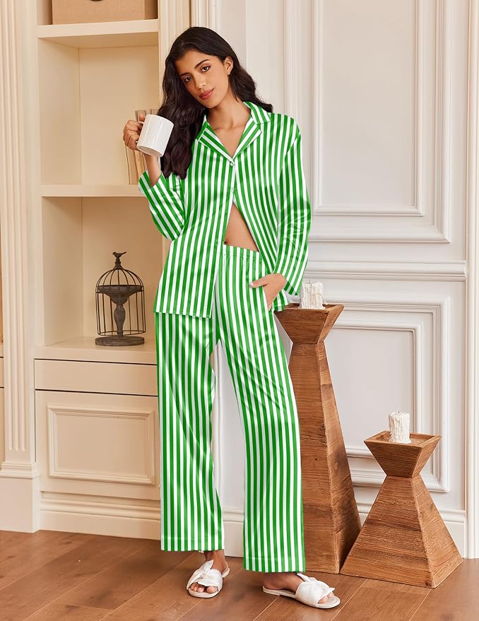 Green White Stripe