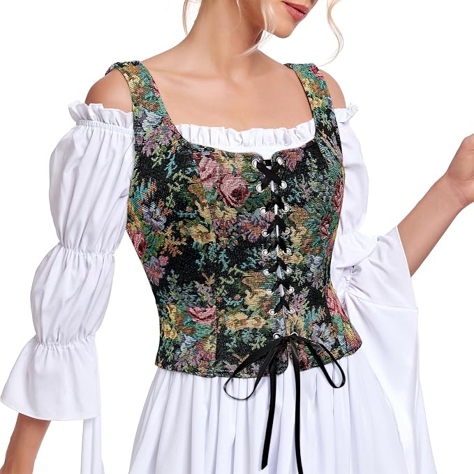 Black Floral Corset