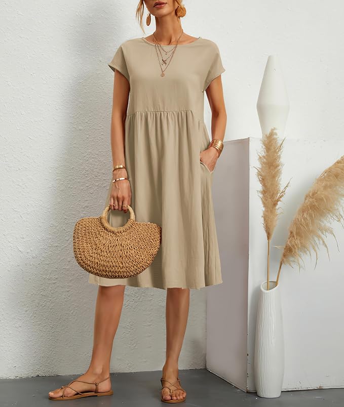 Khaki Midi Dress