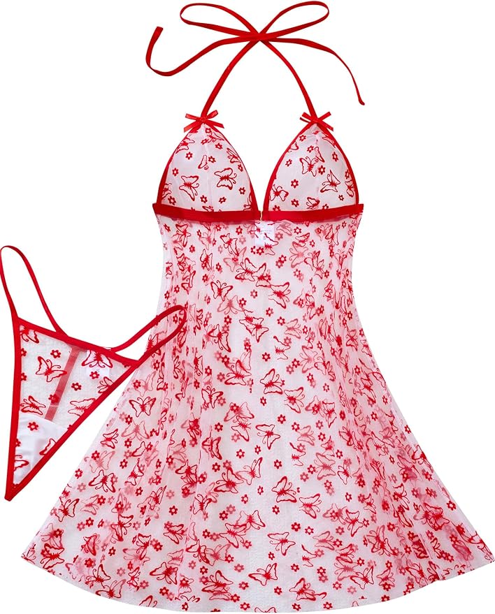 Tie-strap Red Butterfly