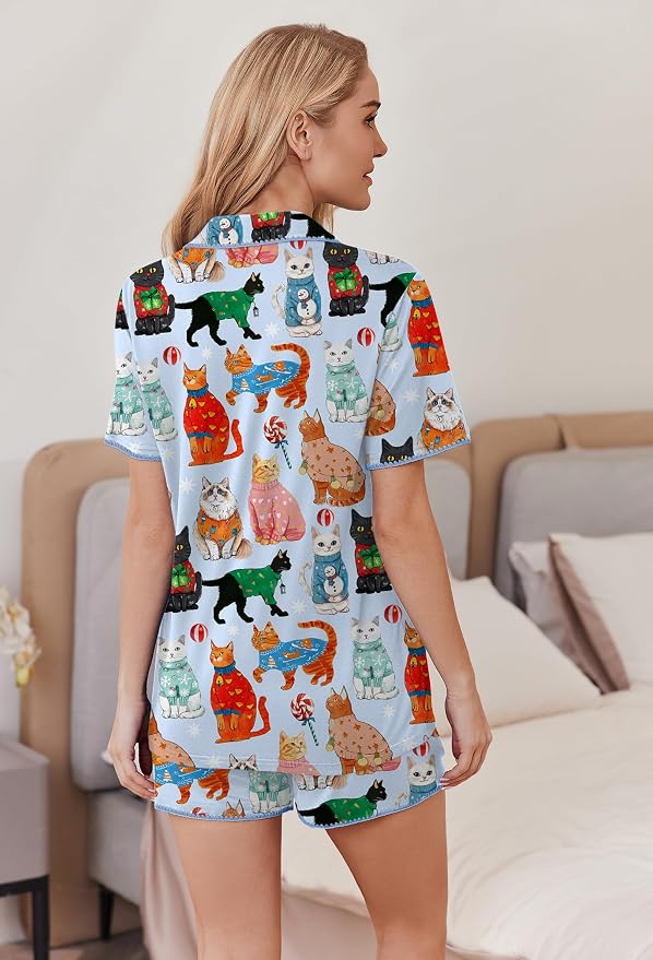 Blue Cat Print