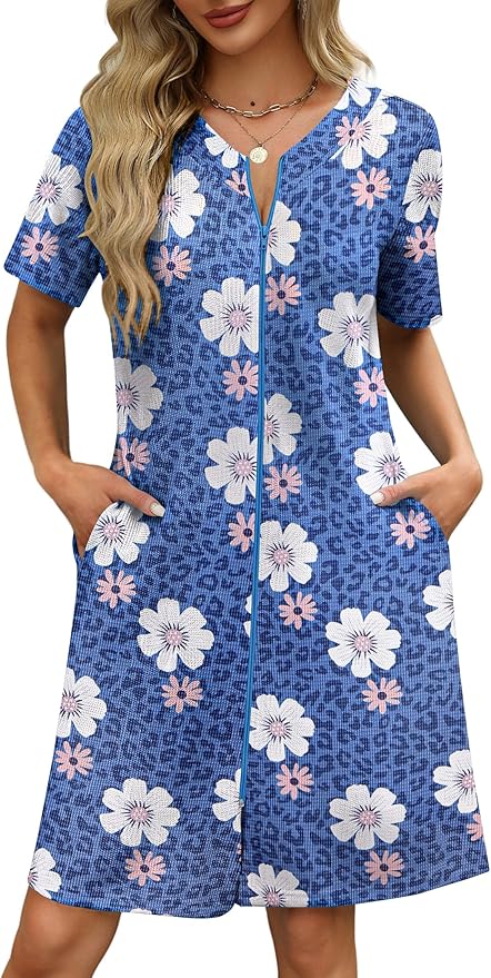 Blue Leopard Floral