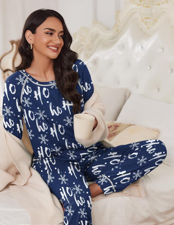 Christmas Navy With Snowflakes