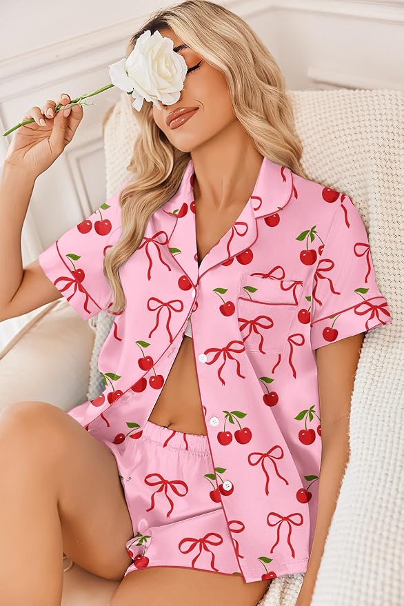 Pink Cherry Bow