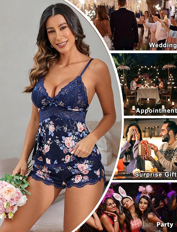 Navy Blue Floral