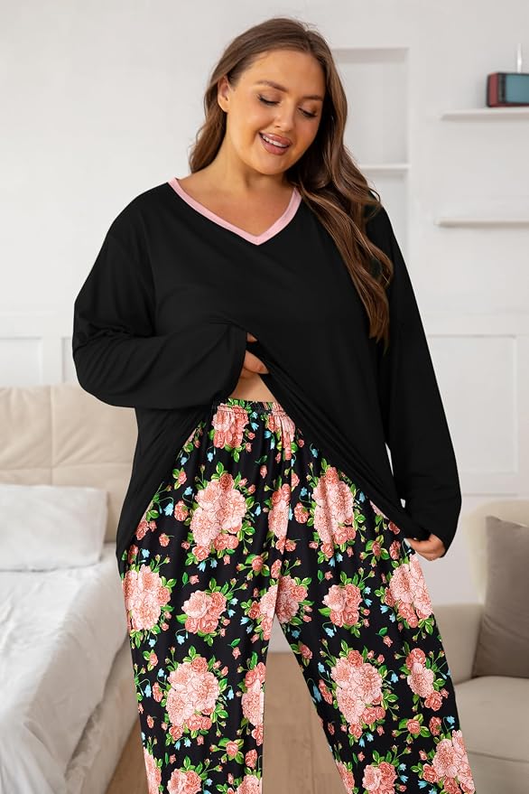 Pink/Black Flowers