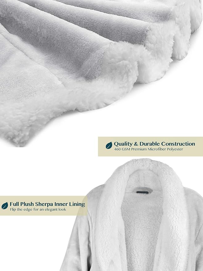 Light Grey With Sherpa