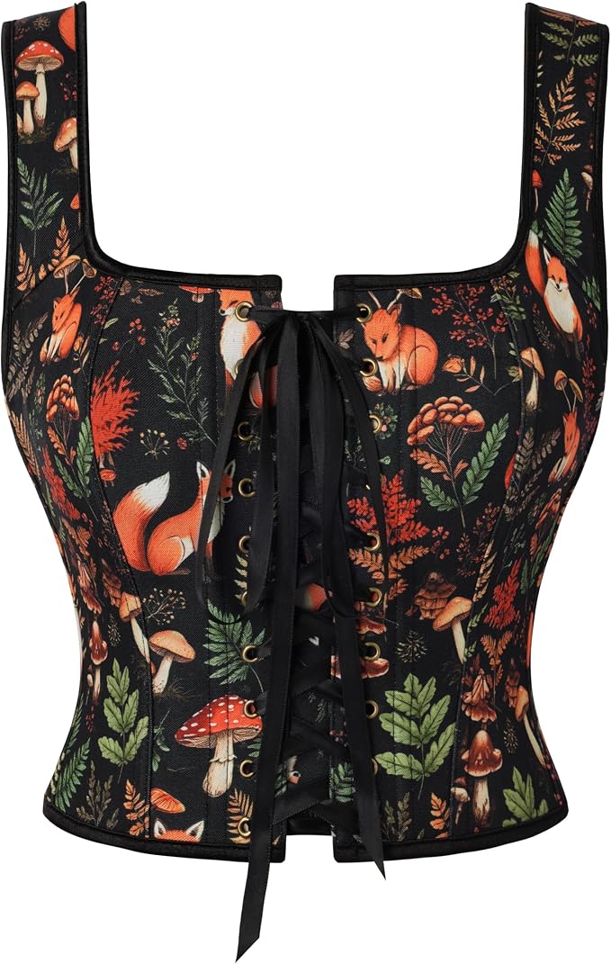 Black Woodland Fox Print